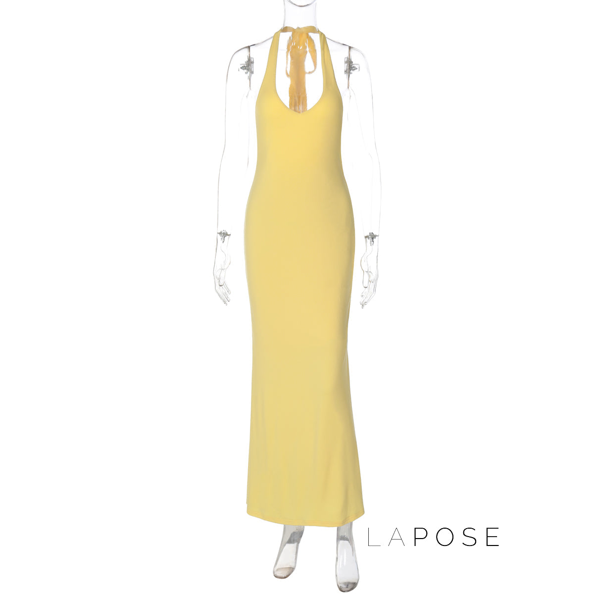 Holley Backless Halter Maxi Dress