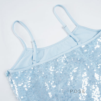 Issabella Blue Sequin Mini Dress
