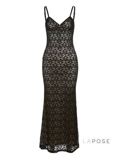 Iyonna Lace Trim Maxi Dress