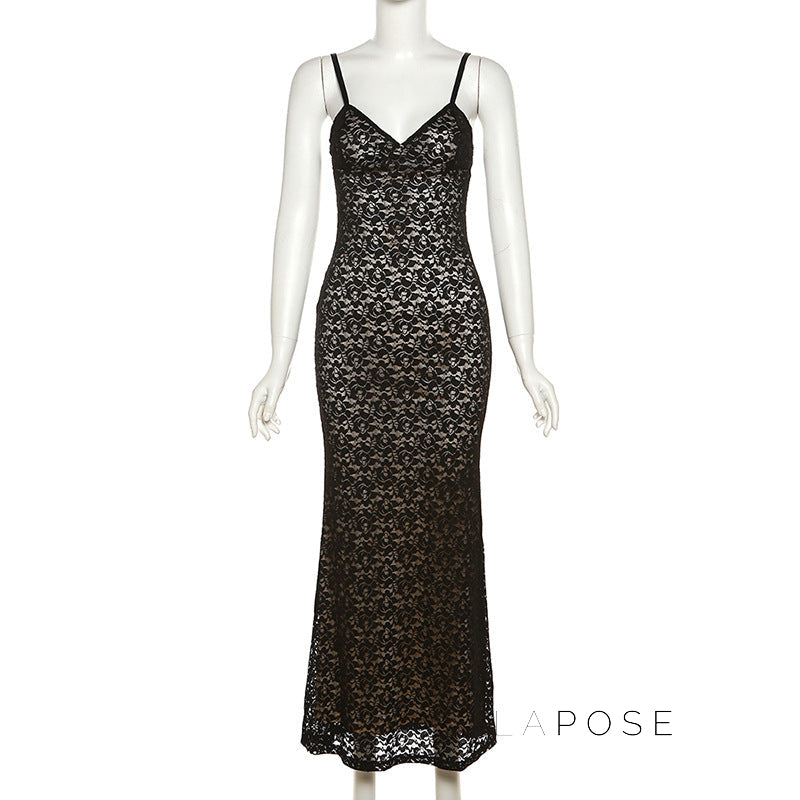 Iyonna Lace Trim Maxi Dress
