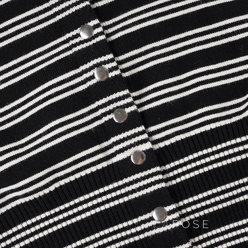 Jamari Striped Cardigan Short Set