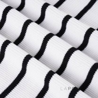 Joyanna Striped Cropped Knit Cardigan