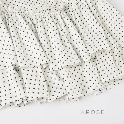 Jumana Polka Dot Smocked Mini Dress