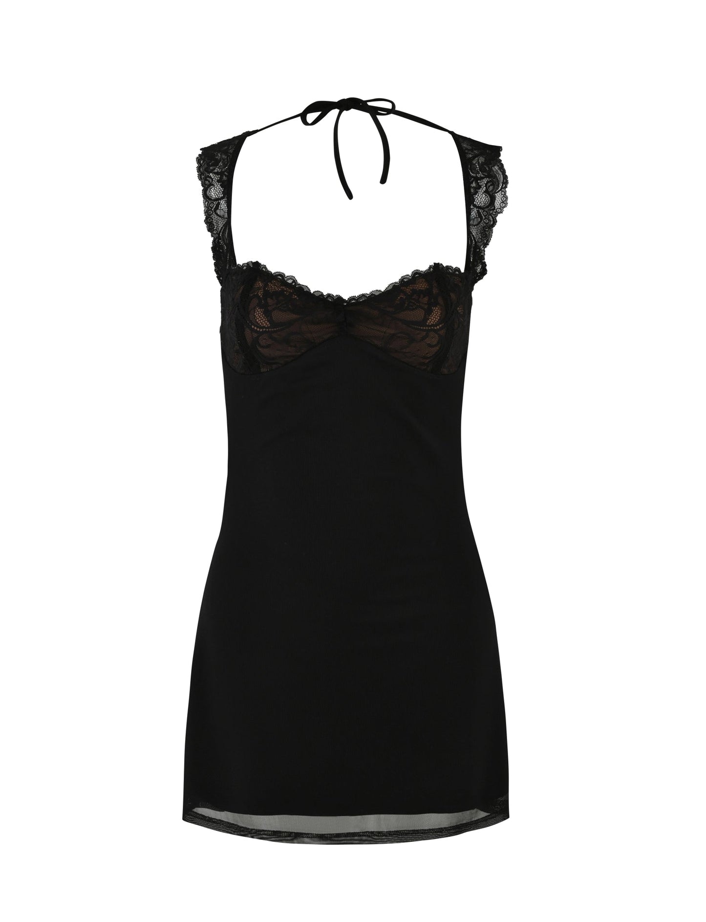 Kamiyah Lace Open Back Mini Dress