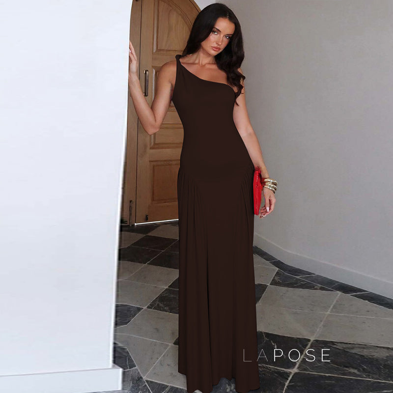 Kamoni One-shoulder Ruched Maxi Dress