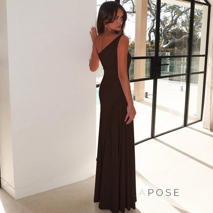 Kamoni One-shoulder Ruched Maxi Dress