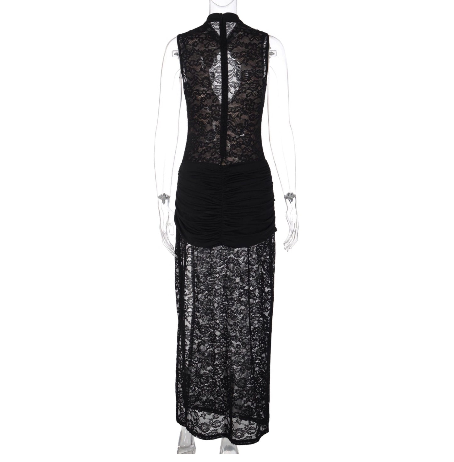 Lace Slit Maxi Dress