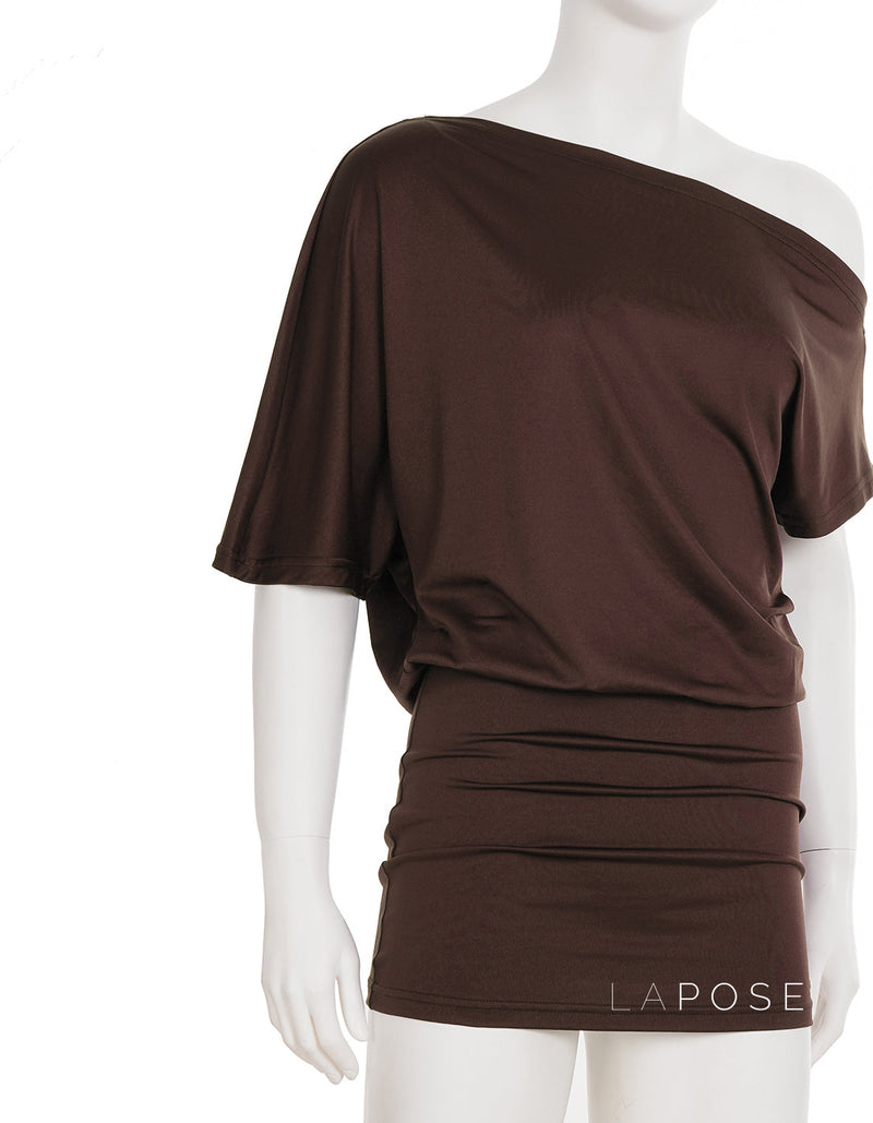 Lianne Ruched One-shoulder Mini Dress