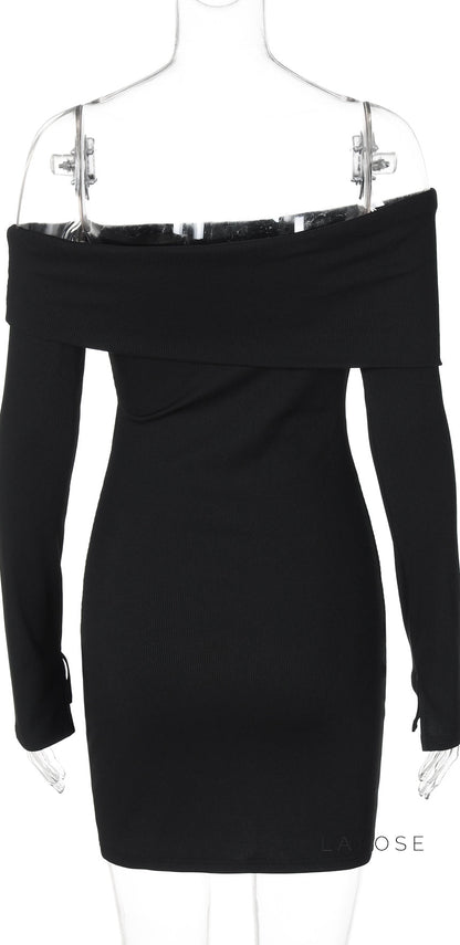 Marina One Shoulder Knit Mini Dress