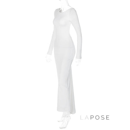 Mireille Backless Ruched Long Dress