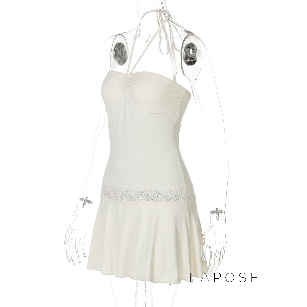 Mulan Lace Halter Mini Dress