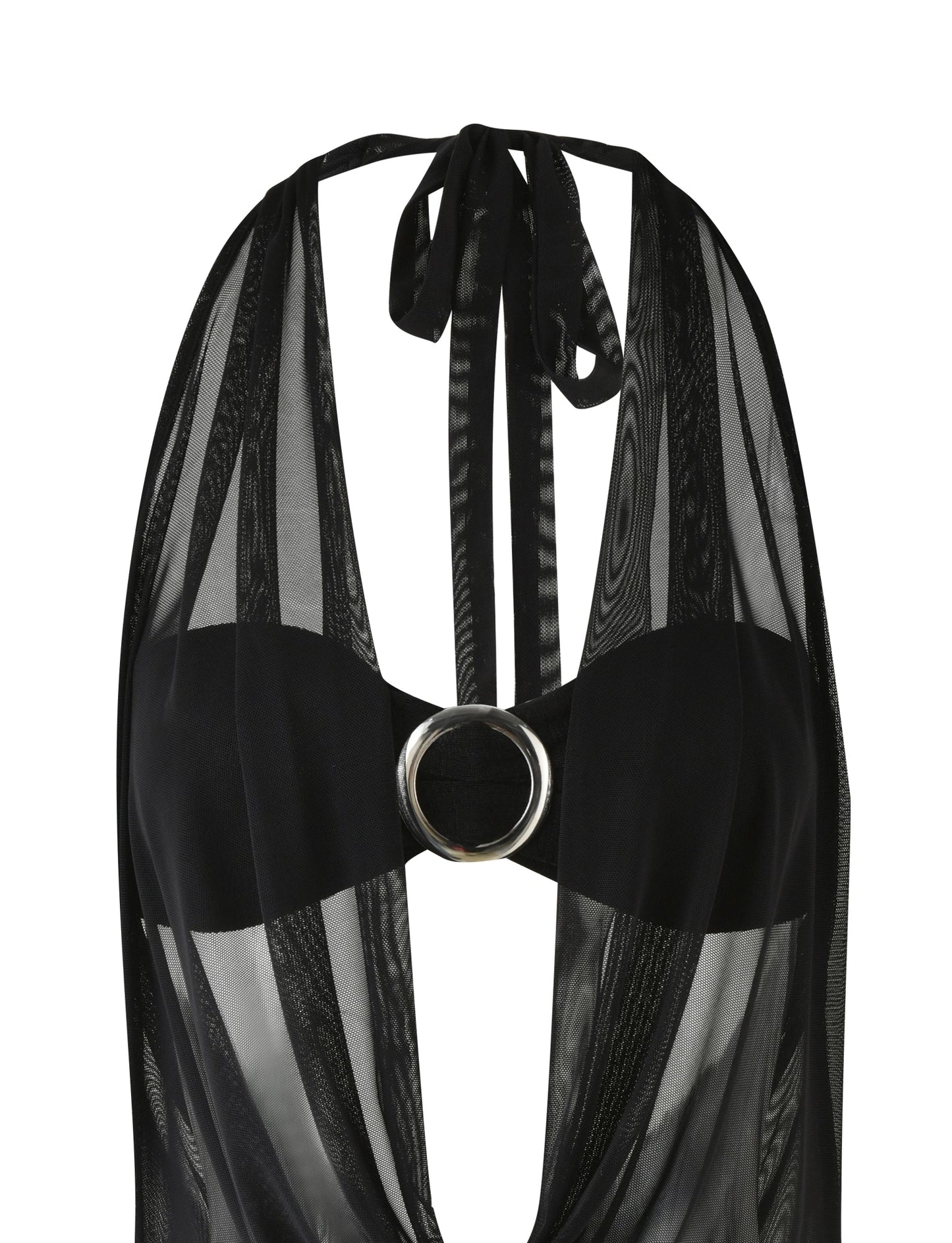 Nahomi Mesh Halter Mini Dress