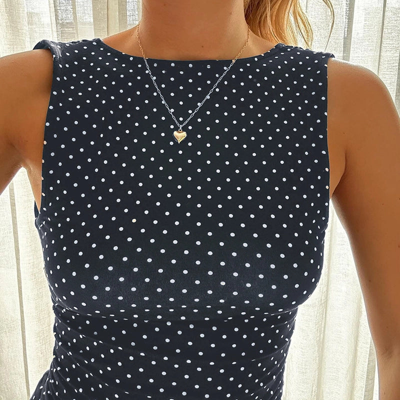 Polka Dot A-line Mini Dress