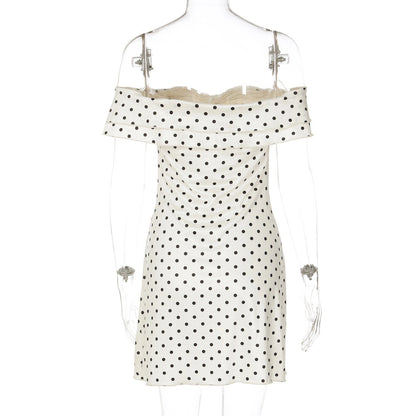 Polka Dot Off-shoulder Mini Dress