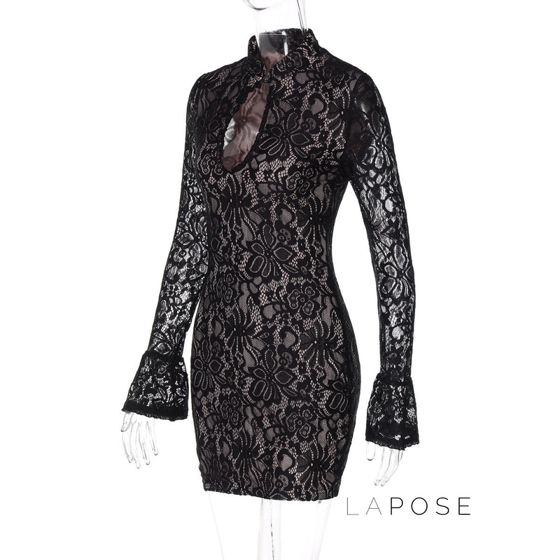 Riley Lace Bodycon Midi Dress