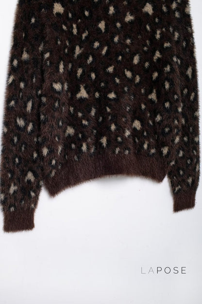 Roisin Leopard Bow Knit Cardigan