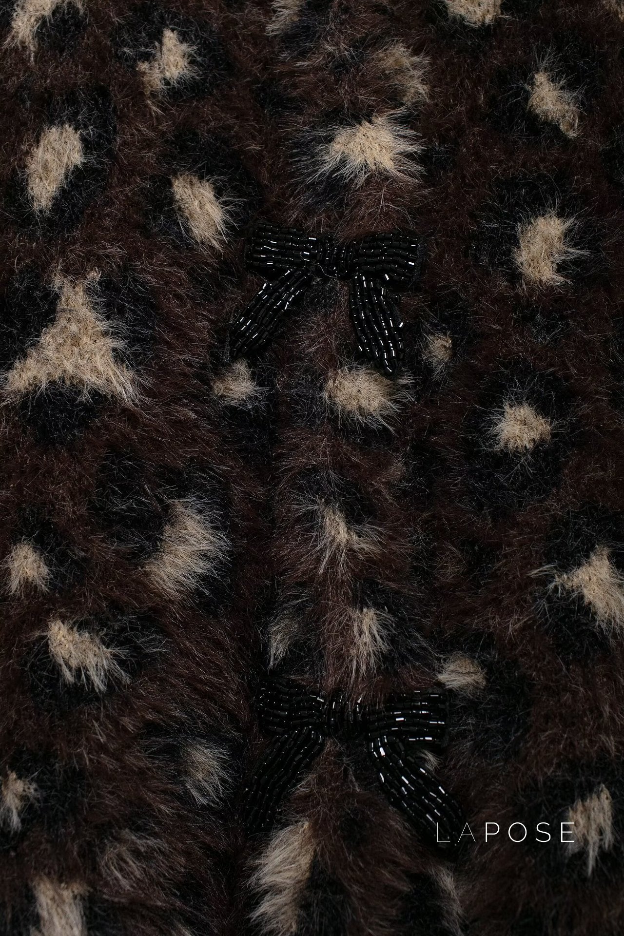 Roisin Leopard Bow Knit Cardigan