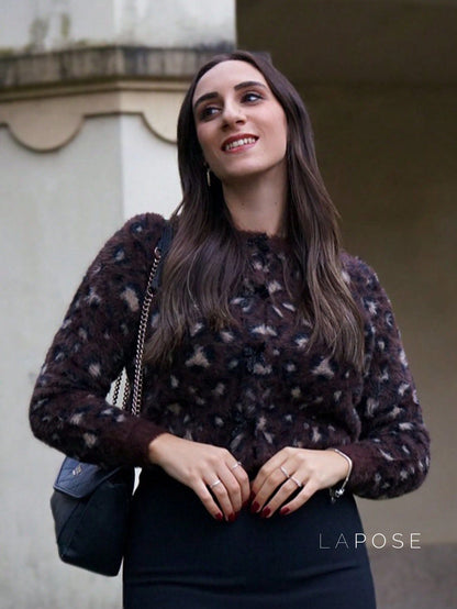 Roisin Leopard Bow Knit Cardigan