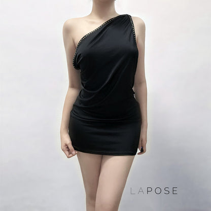 Serina Studded Halter Mini Dress