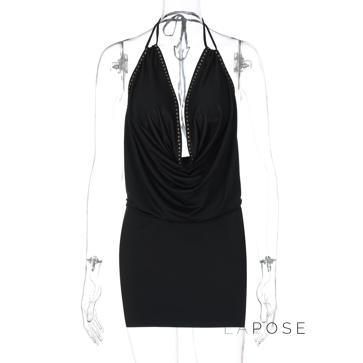 Serina Studded Halter Mini Dress