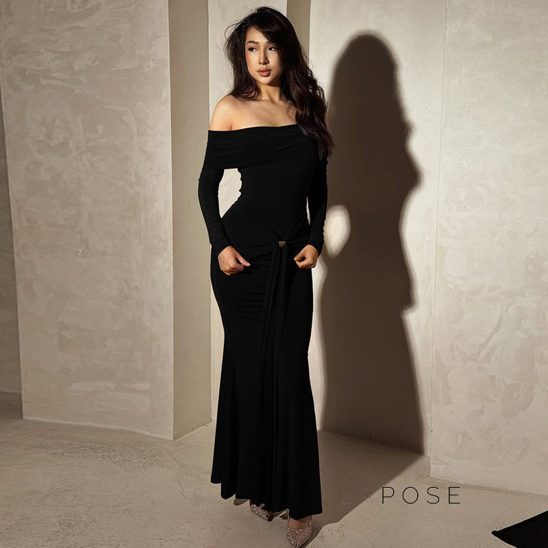 Swara Off-shoulder Tie Waist Dress