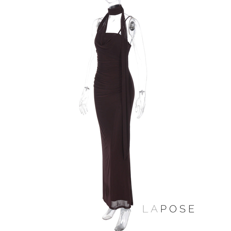 Valentine Strapless Mesh Midi Dress