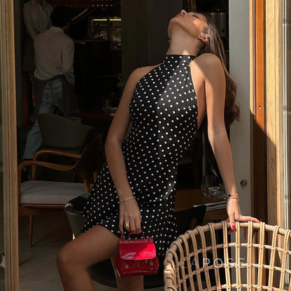Vanessa Halter Polka Dot Mini Dress