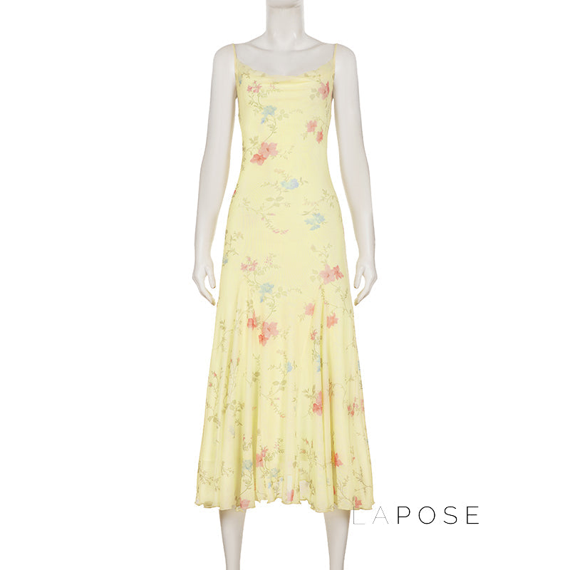 Vanna Botanical Print Maxi Dress