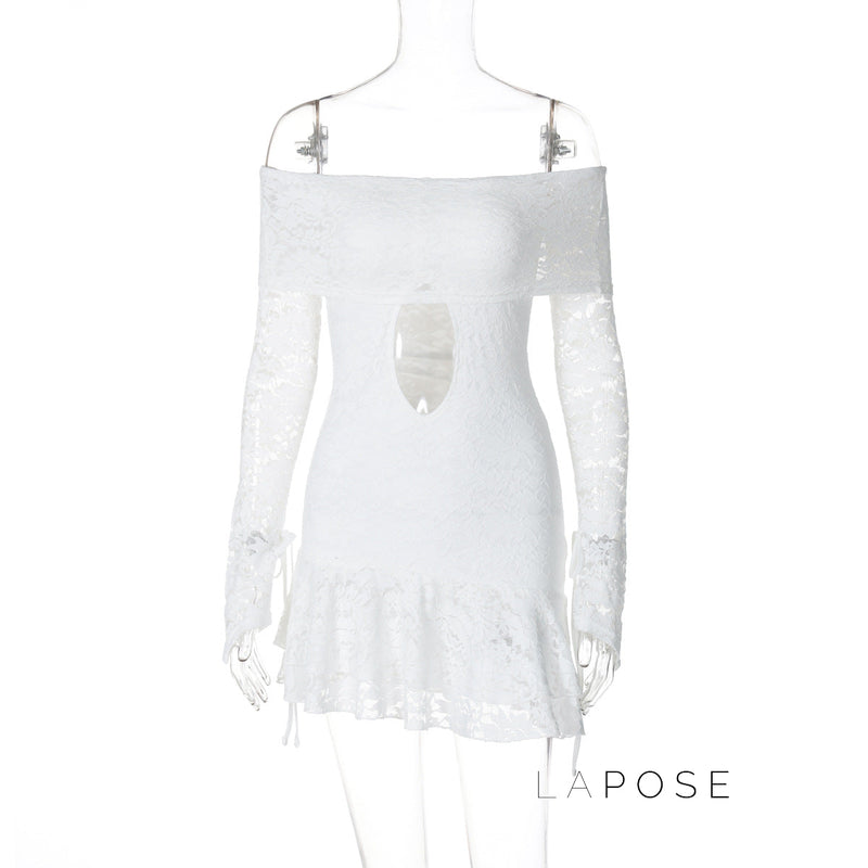 Varnika Off Shoulder Lace Mini Dress