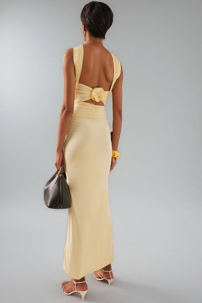 Billysa Ruched Jersey Maxi Dress