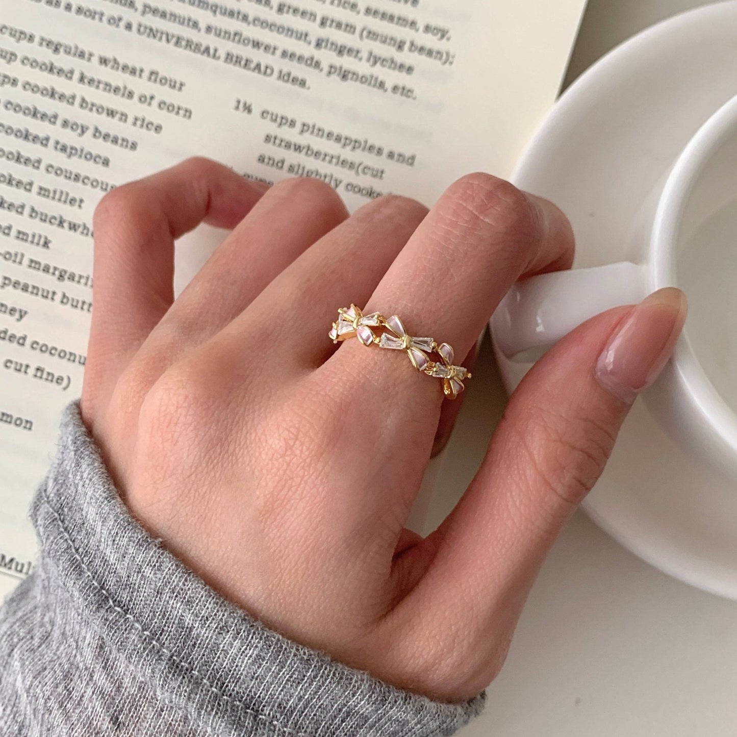 Lavender Bow Ring