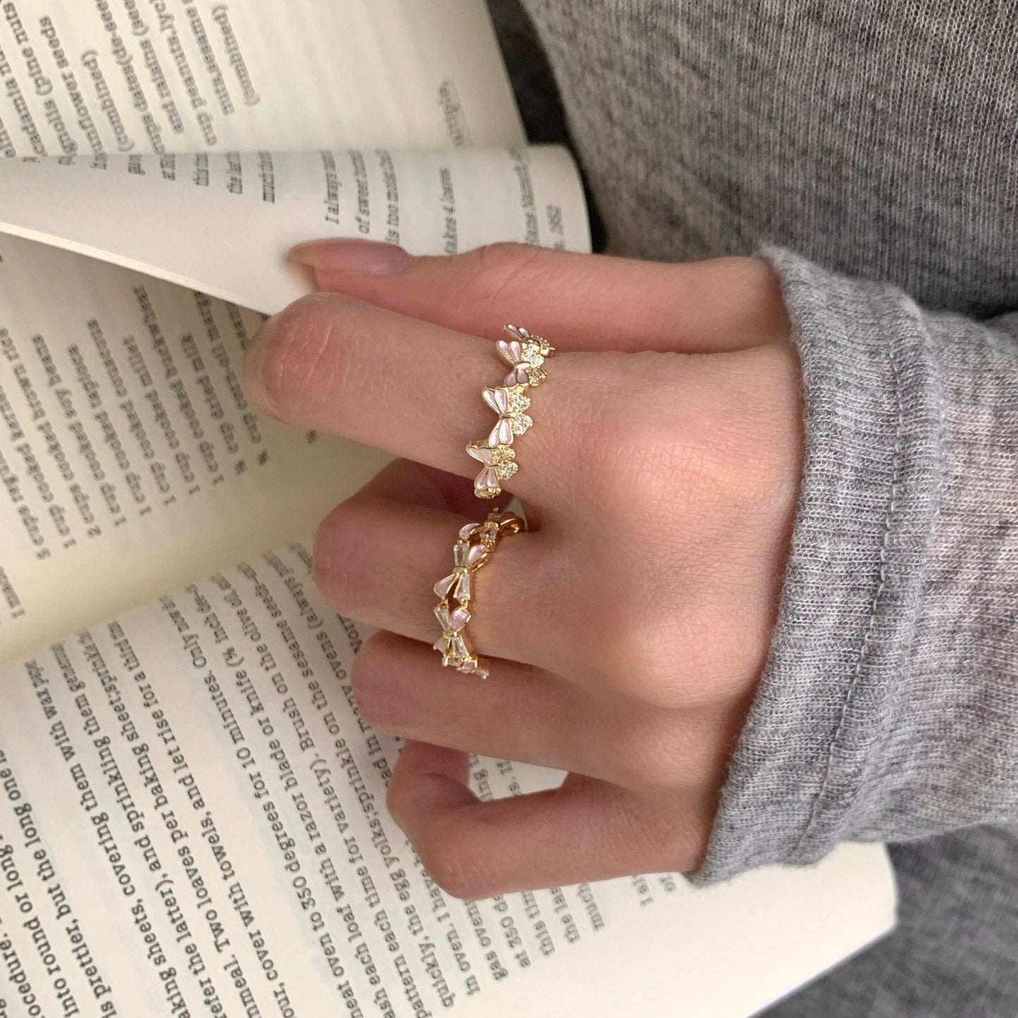 Lavender Bow Ring