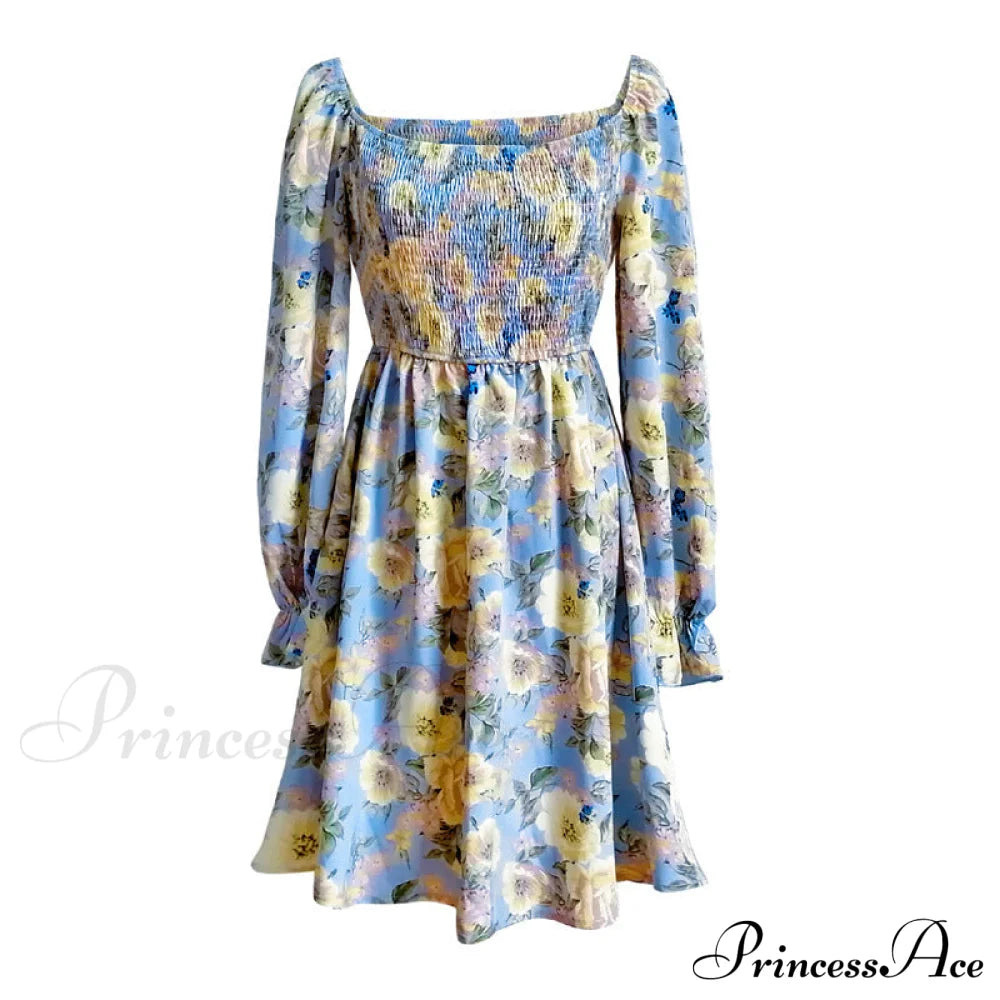 Leaf Print Sleeveless Midi Dress