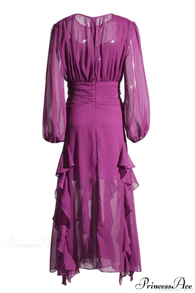 Leonie Ballon Stylish Sleeve Maxi Dress