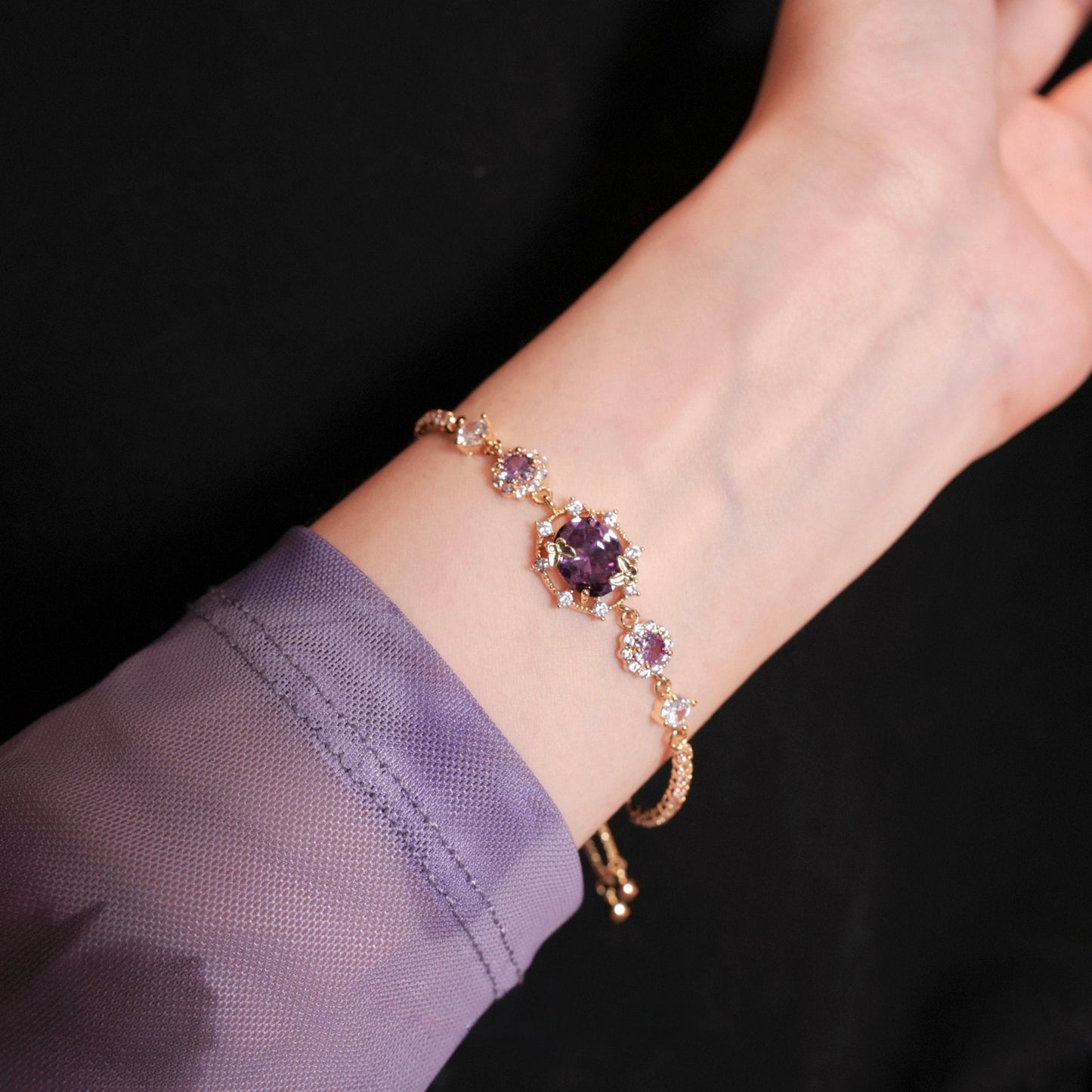 Lilac Butterfly Bracelet
