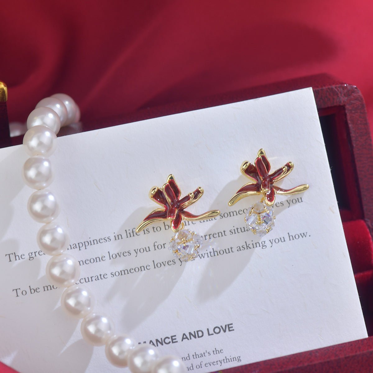 Lily of Burgundy Earrings