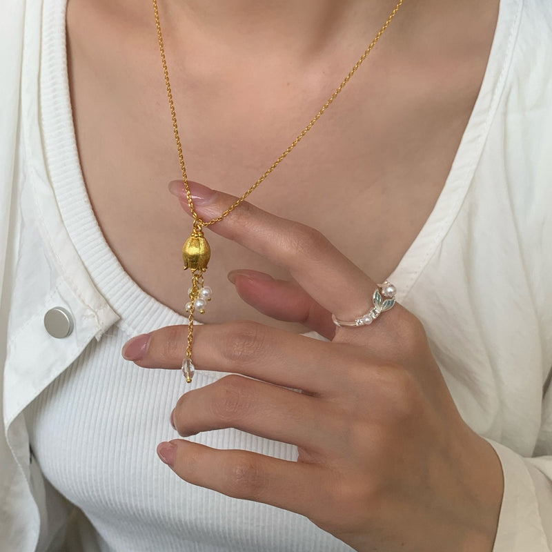 Lily of the Valley Necklace in Gold
