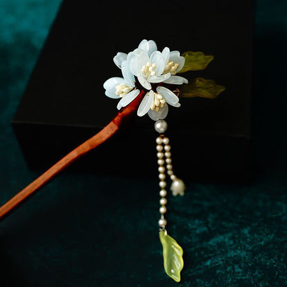 Lily of the Valley Pearl Tassel Chinese Hairpin