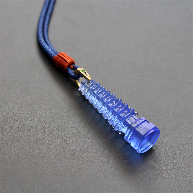 Liuli Ancient Pagoda Spiritual Necklace for Wisdom
