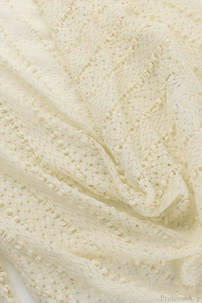 Loose Knit Deep V Long Sleeve Blouse