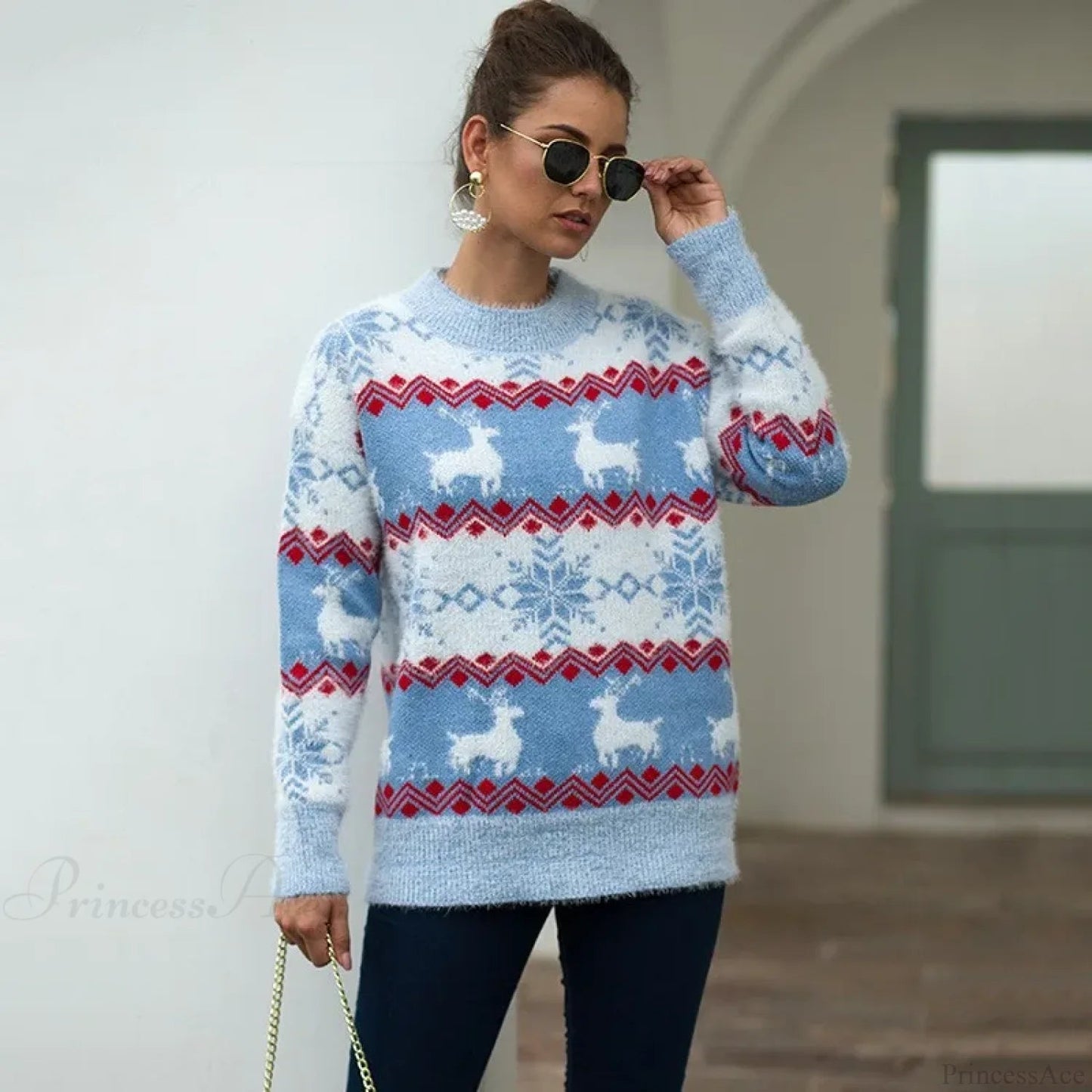 Loose Knitwear Warm Thicken Couples Matching Christmas Christmas Sweater