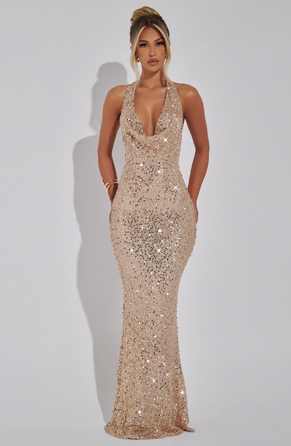 Lorena | Maxi Dress Draped Cleavage