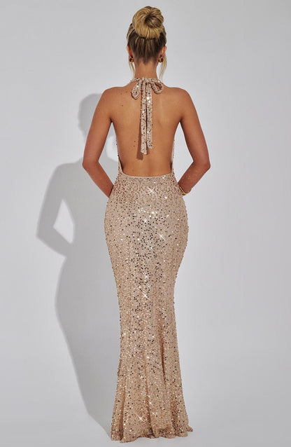 Lorena | Maxi Dress Draped Cleavage