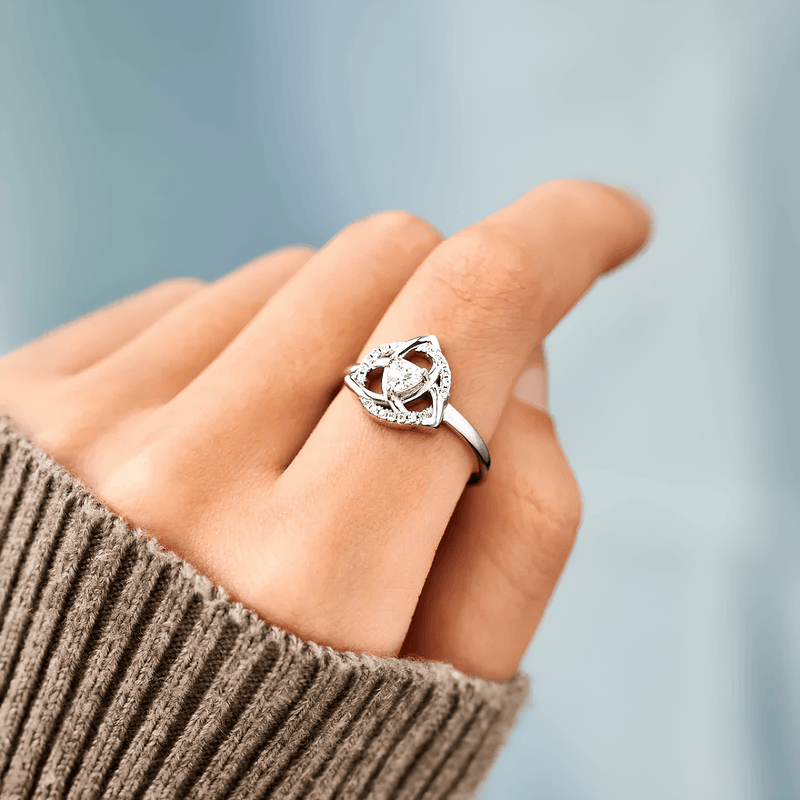 Whispers of Protection: Mystical Triquetra Elegance Ring