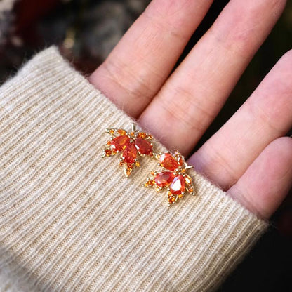 Maple Leaf Stud Earrings