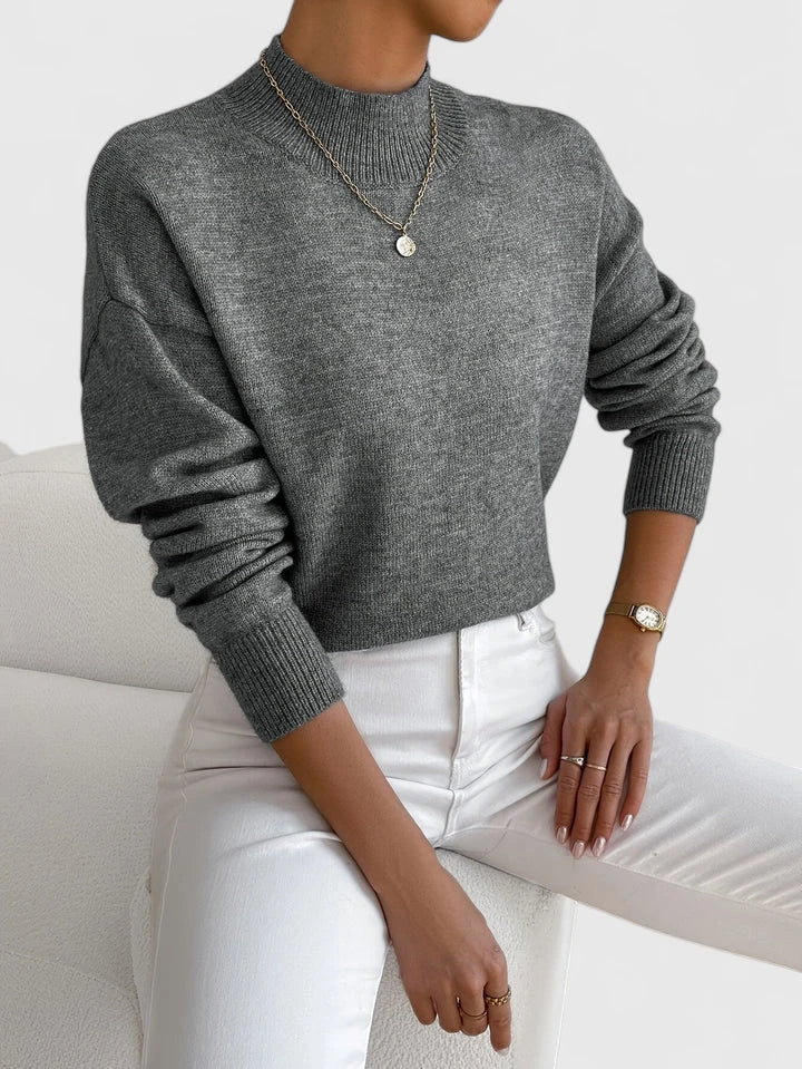 Veronne - Classy High-neck Sweater