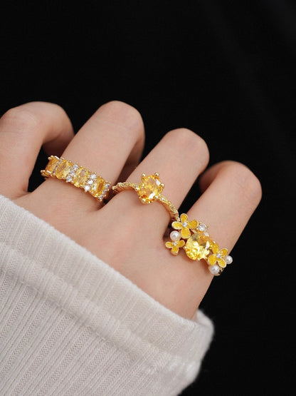 Marigold Citrine Ring