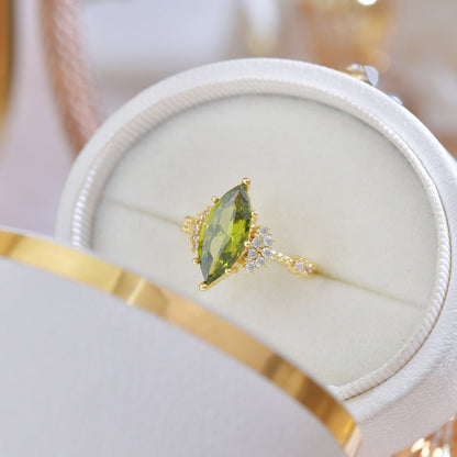 Marquise Peridot Ring