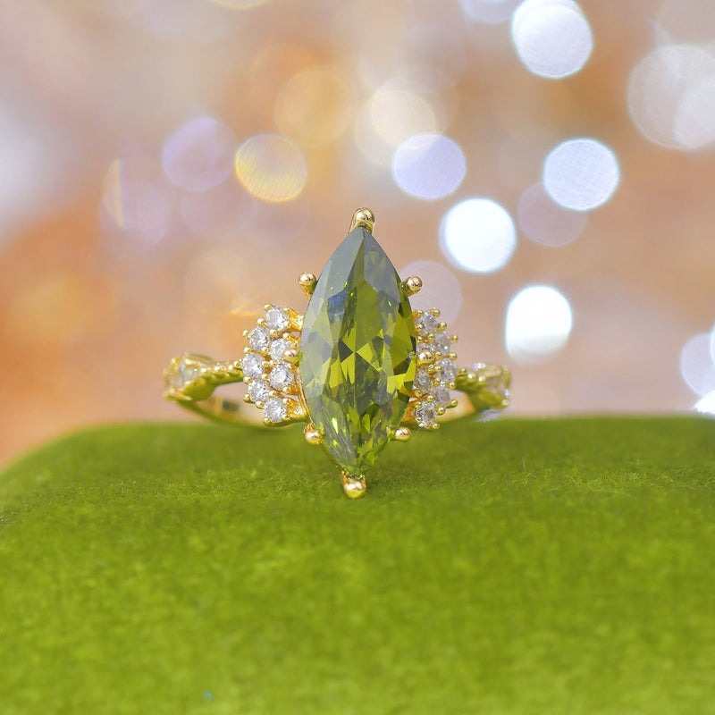 Marquise Peridot Ring
