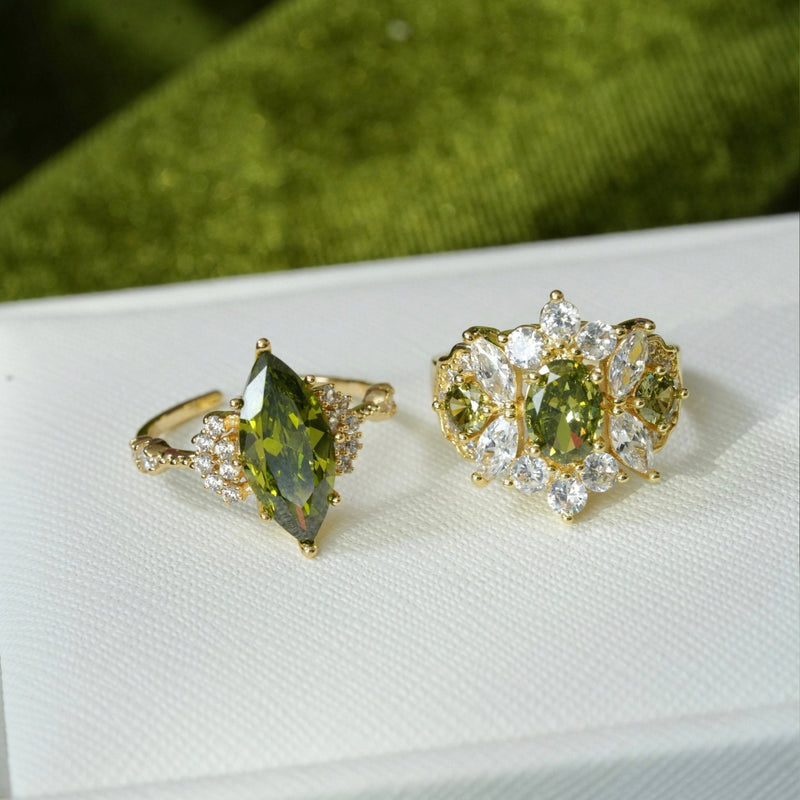 Marquise Peridot Ring